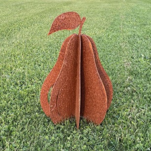 Pomme de décoration en Corten Pomme de décoration en Corten