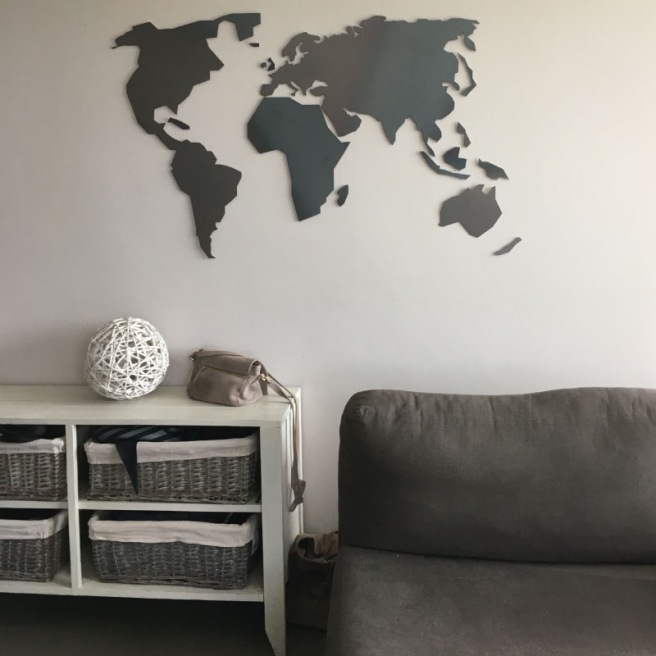 Carte du monde métallique Carte du monde métallique