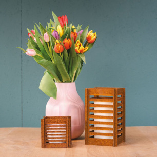 Bougeoir en Corten de décoration Bougeoir en Corten de décoration