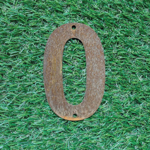 Numéro de maison en acier Corten