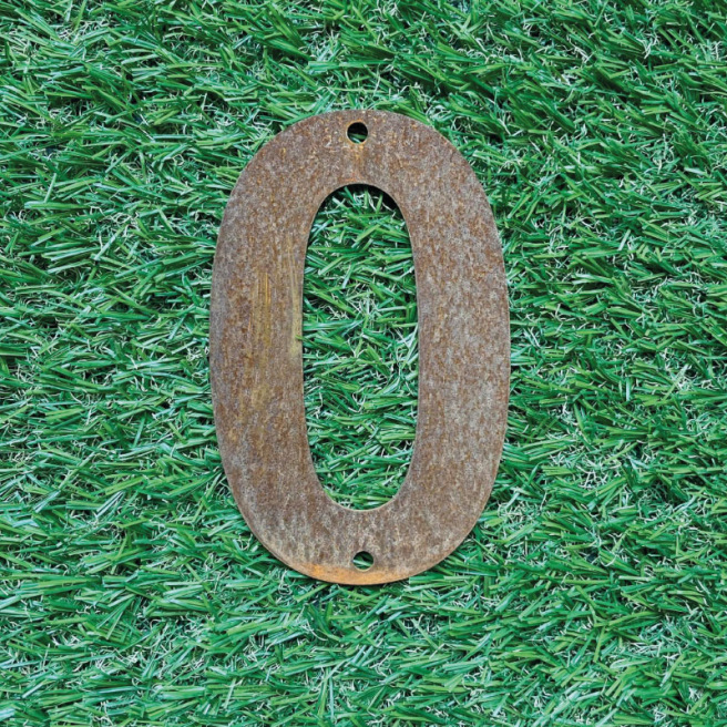 Numéro de maison en acier Corten