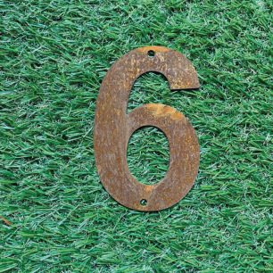 Numéro de maison en acier Corten