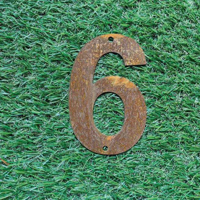 Numéro de maison en acier Corten