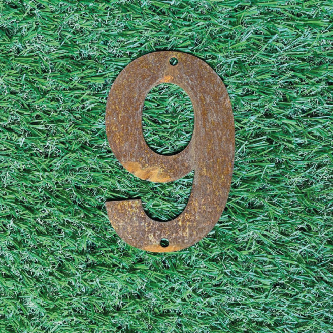 Numéro de maison en acier Corten