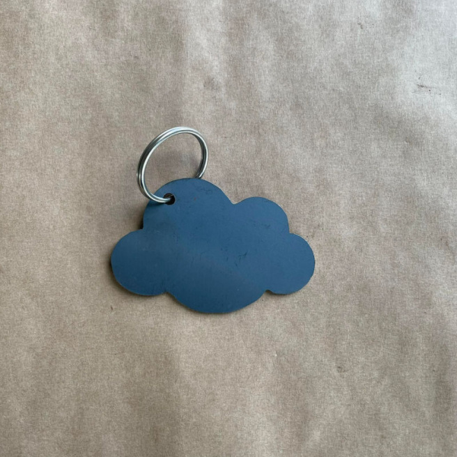 Porte-clés en acier brut