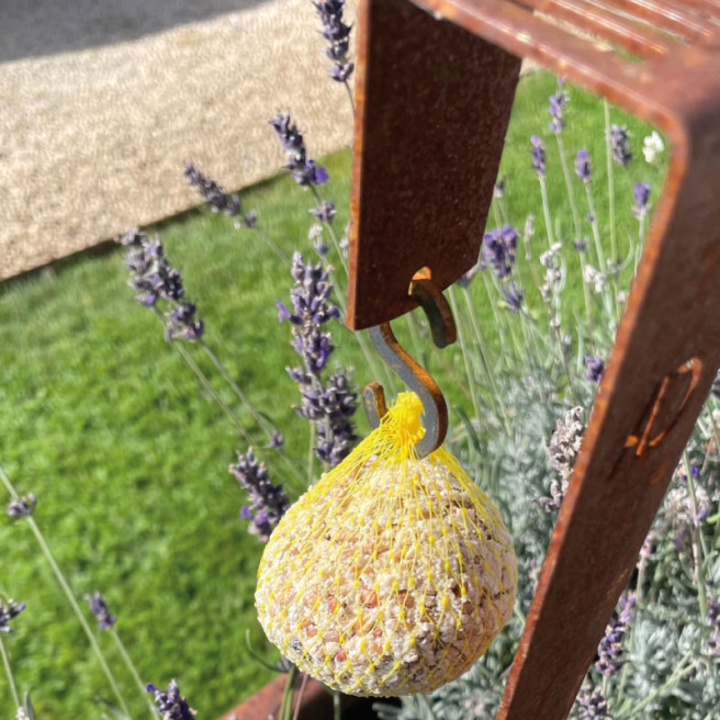 Support boule de graisse pour oiseaux, à piquer
