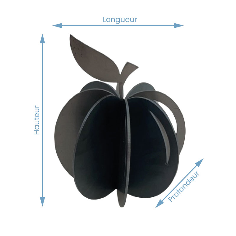 Pomme métallique taille